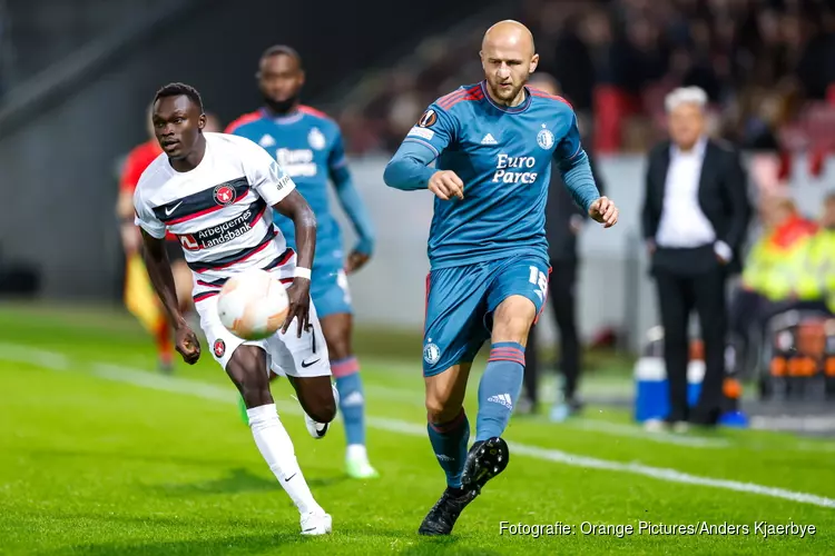 Feyenoord kan voorsprong niet vasthouden bij FC Midtjylland