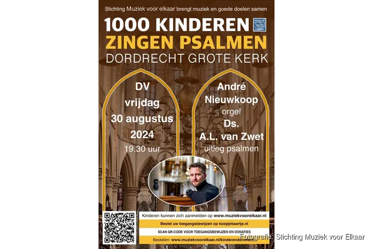 Kinderen gaan Psalmen zingen samen met Andre Nieuwkoop in de Grote Kerk van Dordrecht